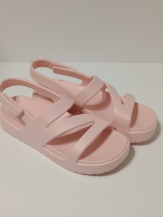 Freely Shoes - Freely Light Pink Platform Sport Sandals Casual Velcro Strap Shoes